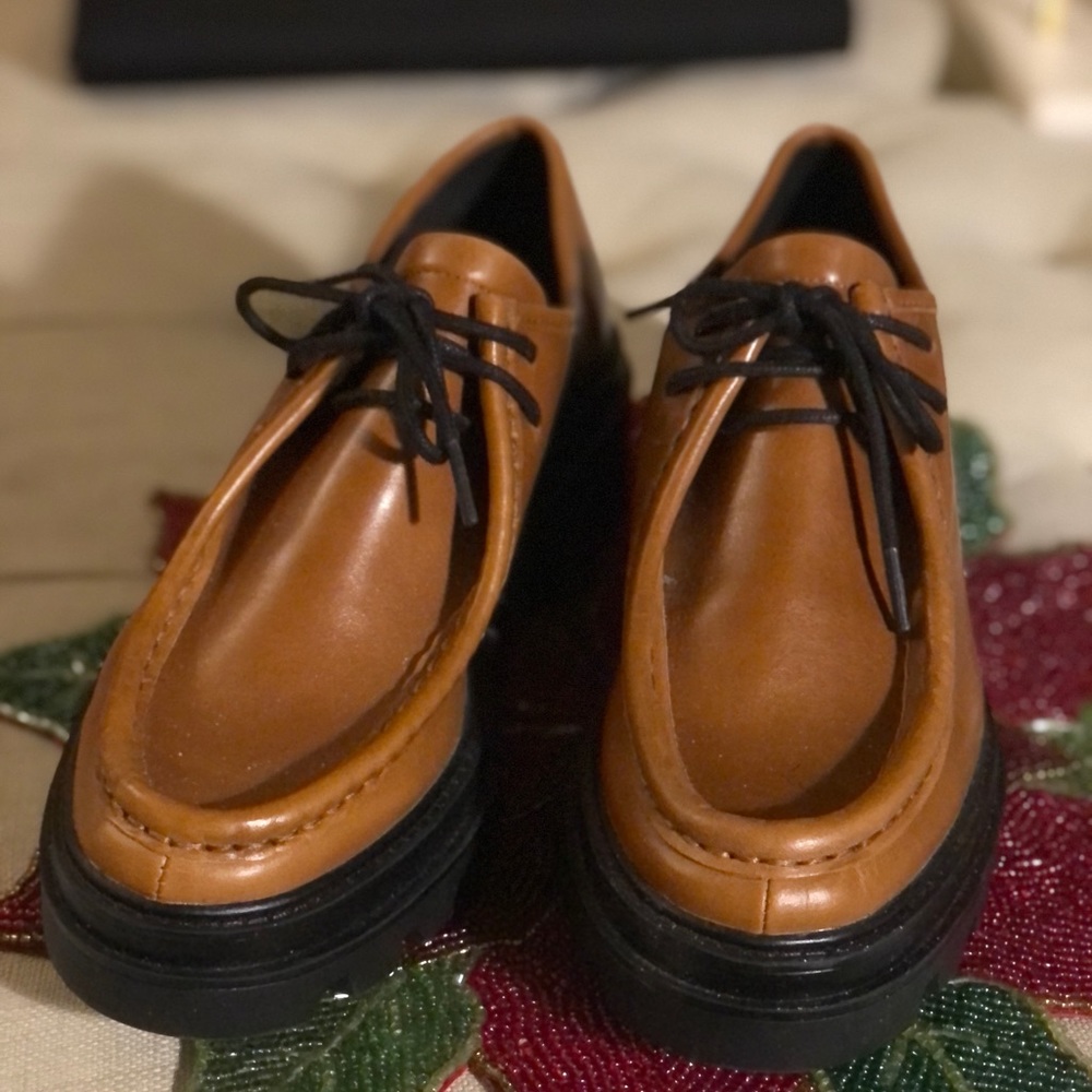 Zara Trending Chunky Brown Loafers New